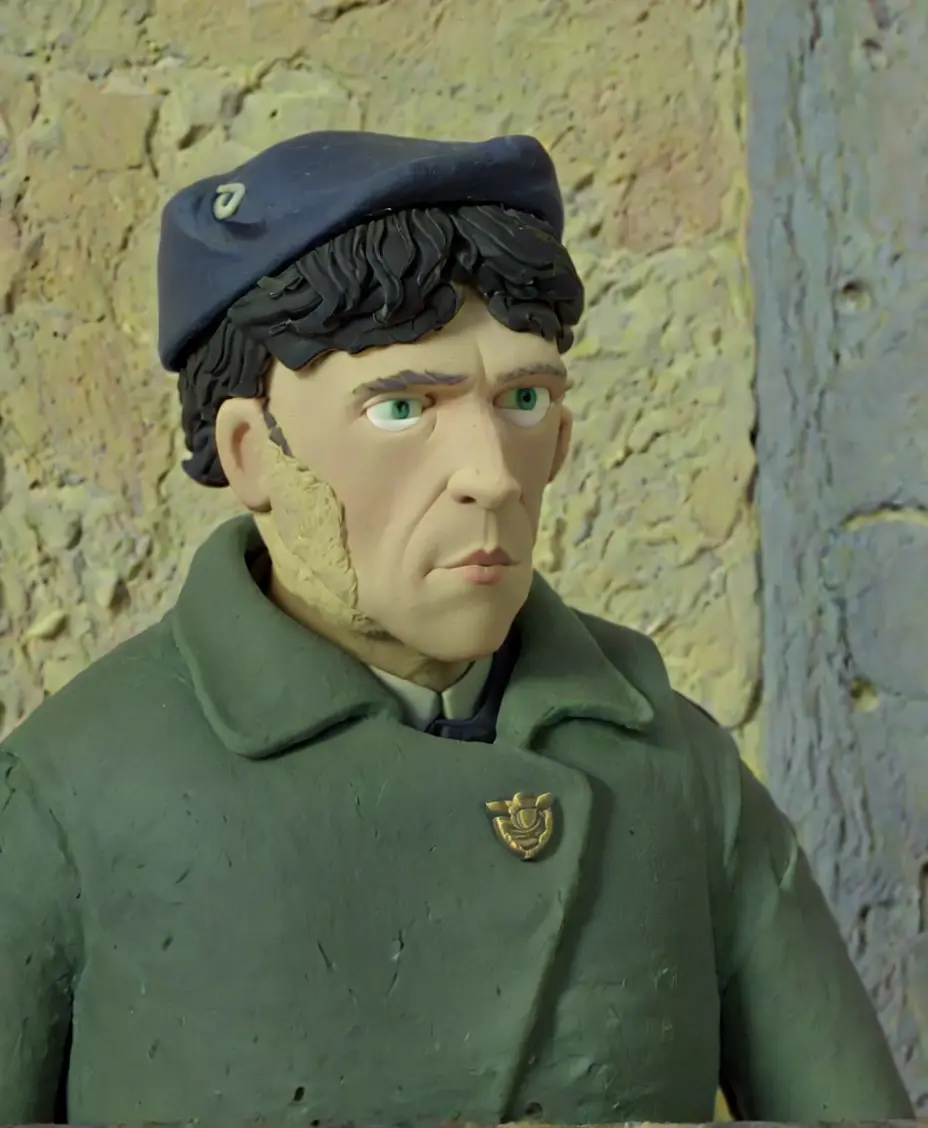 Clay portrait with painterly influence